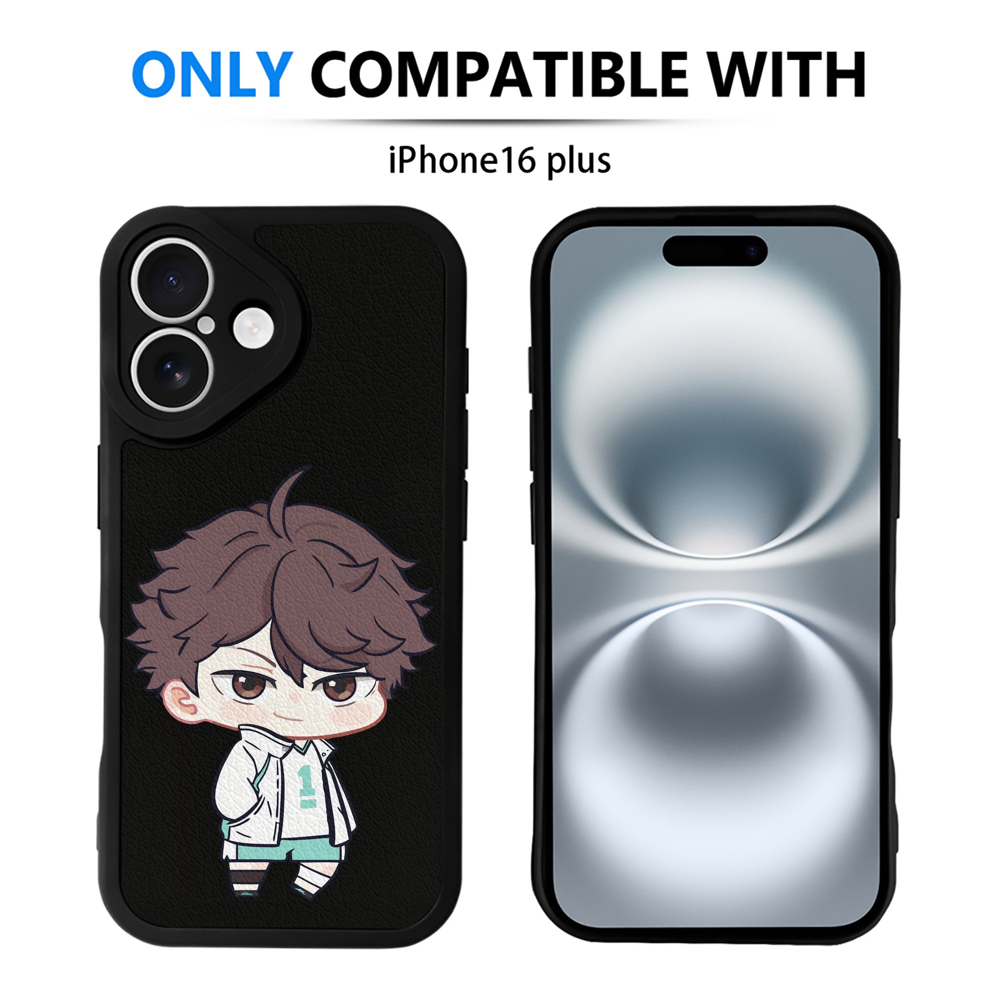 （画像用） ハイキュー!! Haikyu!! 【iPhone 16シリーズ対応】シリコンスマホケース（レザー調） 材質：シリコン